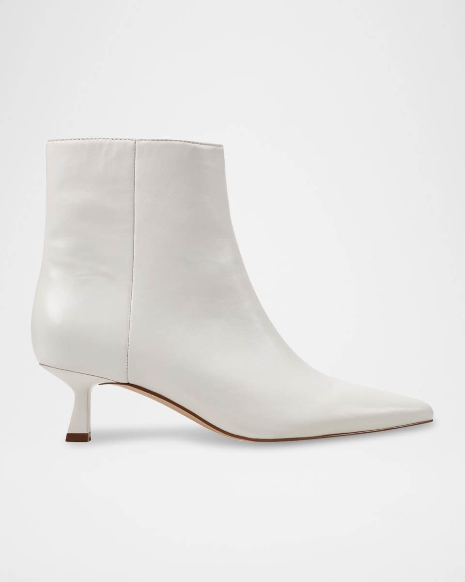 Leather Kitten Zip Booties